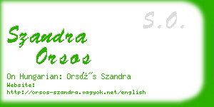 szandra orsos business card